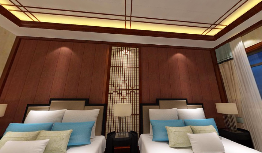 风格酒店卧室卧室中式现代1500m05设计图片赏析