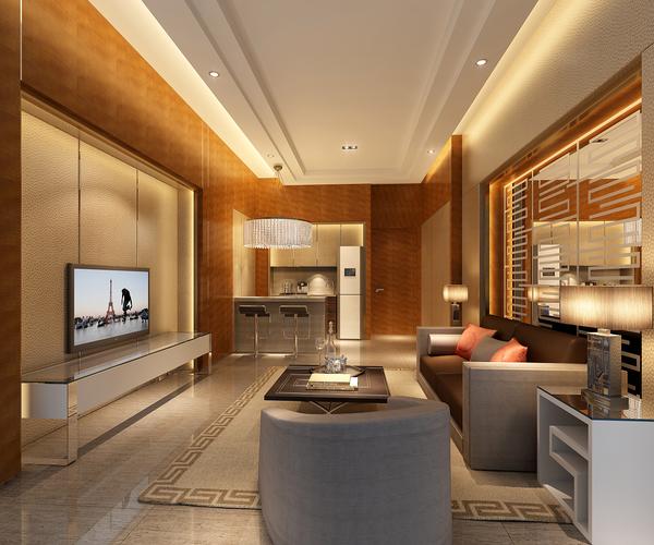 龙禧中心酒店式公寓室内空间设计成都公寓式酒店装修