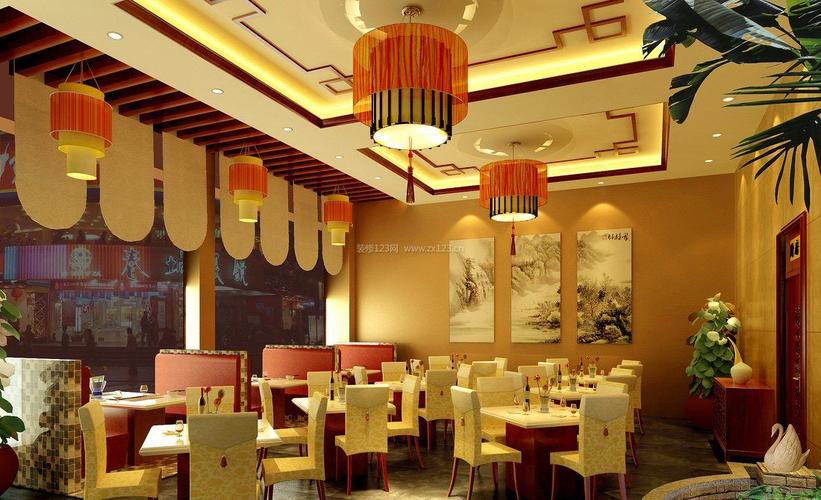 中式风格装修效果图小餐厅餐馆