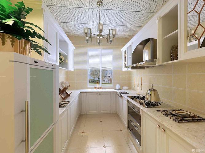 家庭装修90平两居室厨房简欧风格效果图片