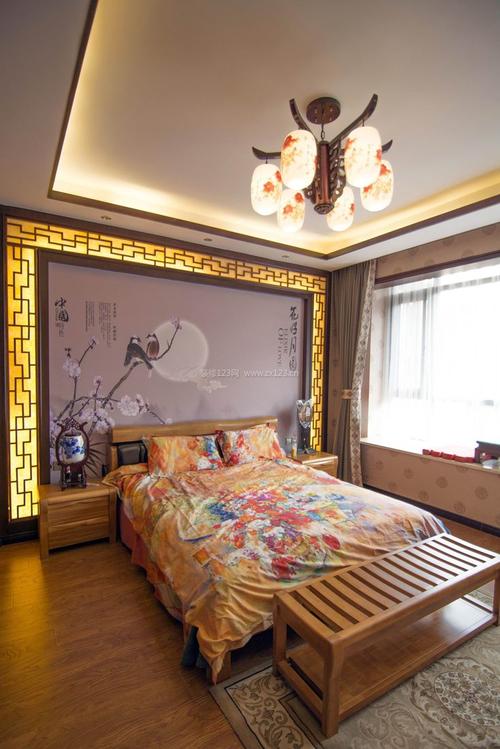 中式风格房间背景墙装修图片装信通网效果图