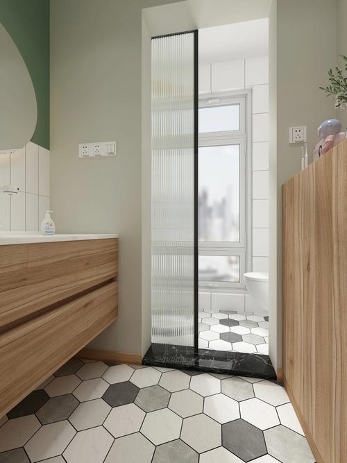 北欧风格卫生间浴室柜干湿分离设计