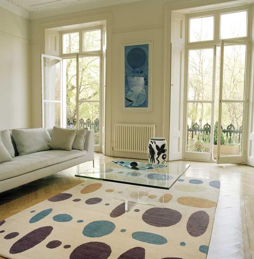 现代风格客厅拼色地毯贴图效果图