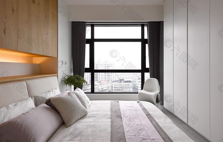 简约室内卧室窗户效果图装饰装修素材免费下载图片编号9000320