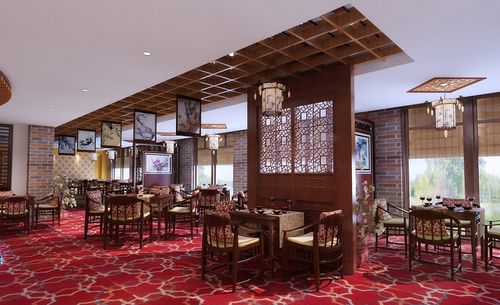 中式风格餐厅设计案例效果图