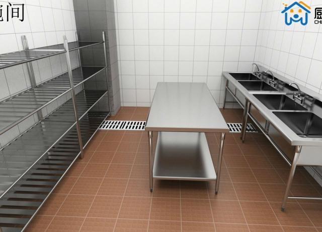 妇幼医院食堂厨房设计3d效果图