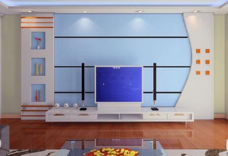 8款淡蓝色电视背景墙效果图设计方案众易居装修知识