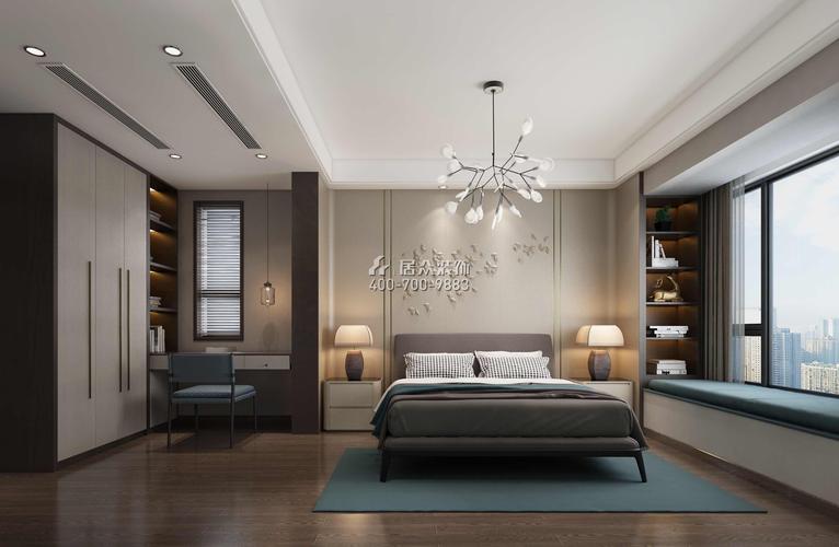 尚峻御园120平方米现代简约风格平层户型卧室装修效果图