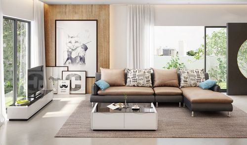 一组现代简约沙发3d设计现代简约客厅