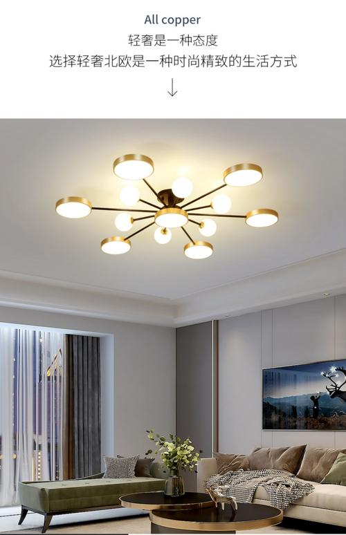 客厅灯具现代简约大气家用北欧卧室吸顶灯2021年新款轻奢创意吊灯