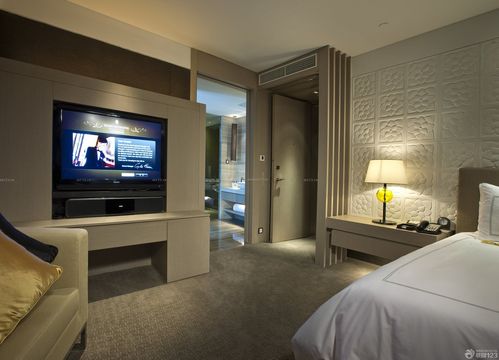 酒店客房简单电视墙装修效果图片
