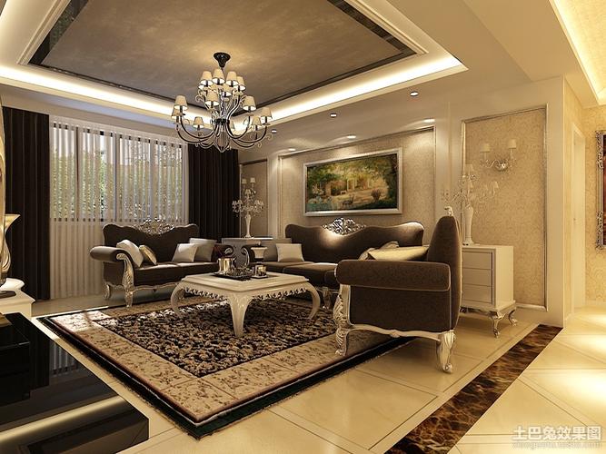 精美面积80平小户型客厅欧式装饰图欧式豪华家装装修案例效果图