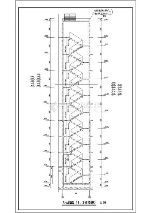某工程楼梯与电梯设计施工图