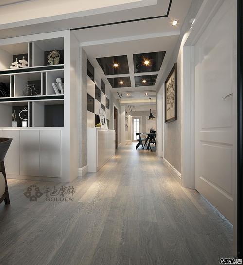 黑白灰现代风格客厅装饰效果图工程