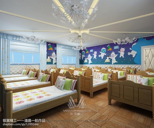 现代风格幼儿园儿童床装修效果图