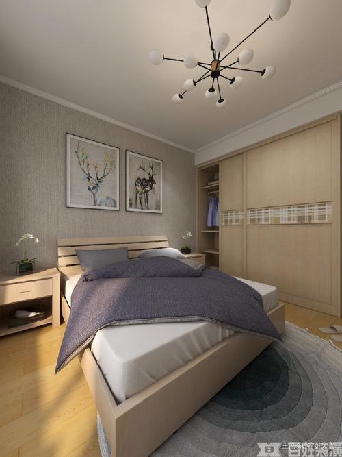 案例卧室卧室北欧极简80m05二居设计图片赏析