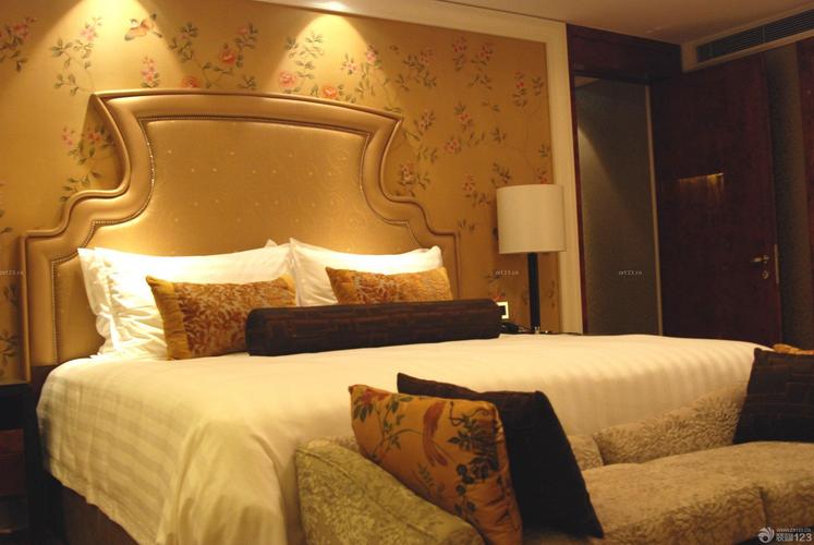 酒店客房床头墙壁纸装修效果图片大全设计456装修效果图
