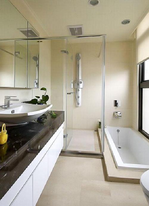 现代简约三居室卫生间浴室柜装修效果图大全404186446