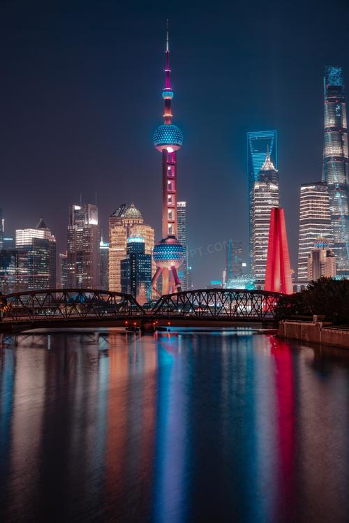江滨城市夜景jpg格式图片下载熊猫办公