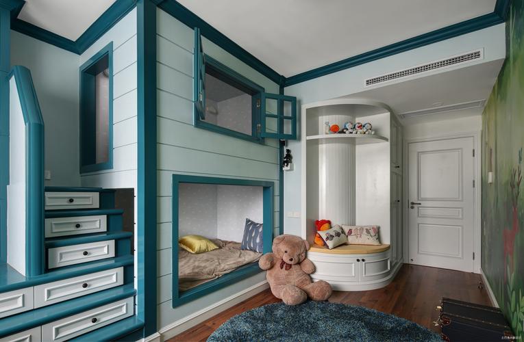 浪漫107平美式四居儿童房设计效果图卧室美式经典卧室设计图片赏析