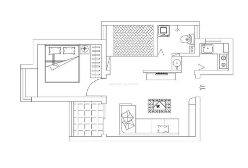 42平的小户型家庭室内设计平面图