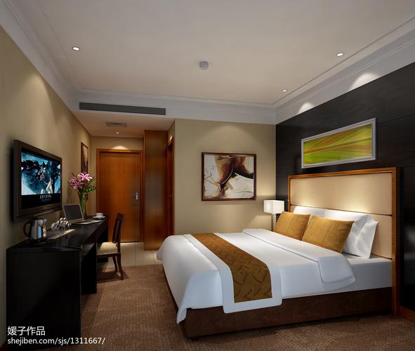宾馆标准间设计效果图图片酒店空间其他设计图片赏析