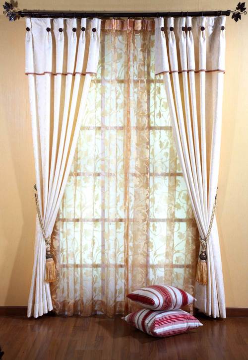 85平方房子现代中式风格红木家具配窗帘装修效果图