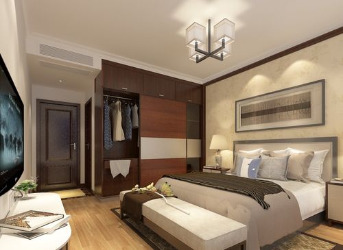 140平新中式风格卧室装修效果图