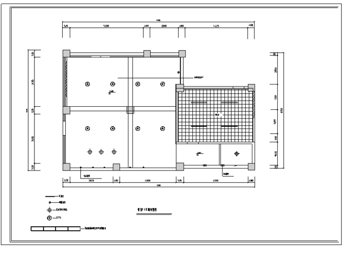 53米二层西餐烧烤吧室内装修设计施工图