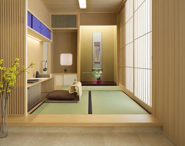 日式风格装修设计书房榻榻米效果图