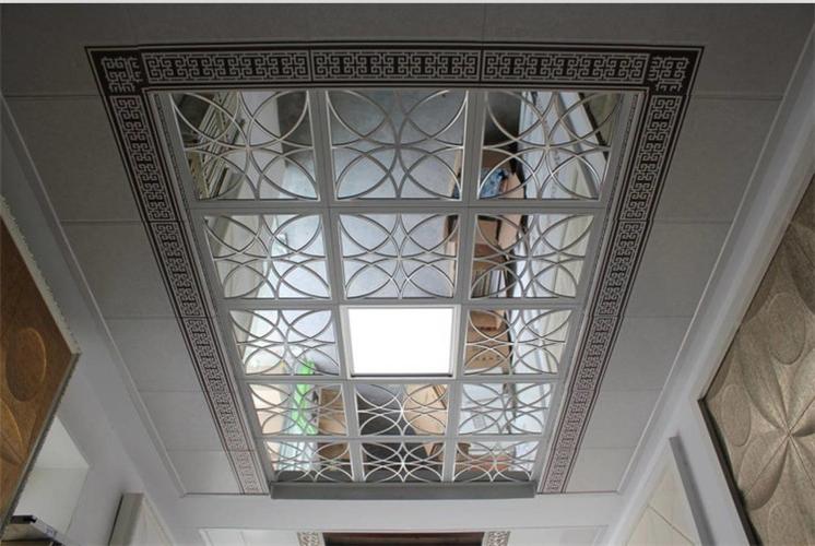 集成吊顶450铝扣板别墅客厅餐厅卧室全屋定制二级复式艺术天花板