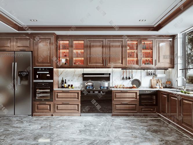 新中式厨房橱柜3d模型