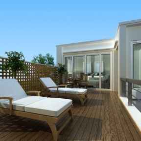 效果图2046家庭超大阳台露天装修设计图片3843别墅露天阳台花园设计