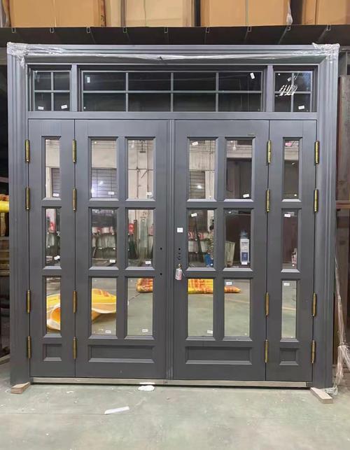 大门网红双开钢化玻璃门定制锌合金防盗门中式入户门农家院门的的款式