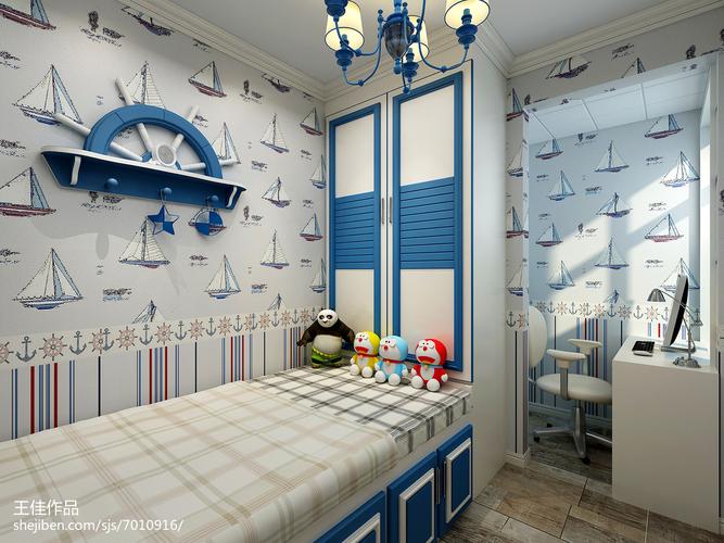 精选82平米地中海小户型儿童房装修欣赏图片大全设计图片赏析
