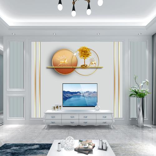 新款电视背景墙壁纸8d现代简约大气轻奢客厅卧室墙布3d立体壁画