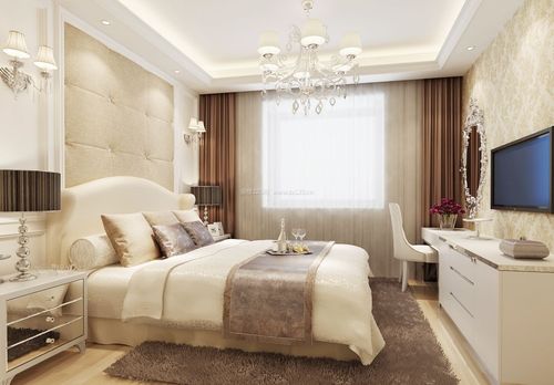 2022现代欧式100平米卧室装修效果图片案例