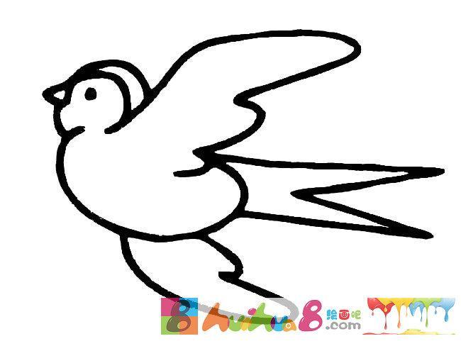 燕子小鸟动物简笔画步骤图片大全怎么画简笔画教程绘画吧