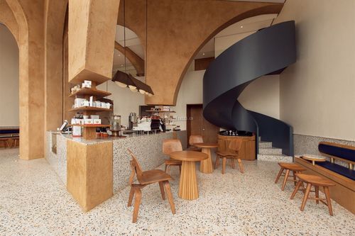 重庆咖啡店美式风格221平米装修效果图案例