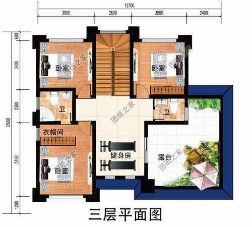 农村三层最简单小楼房大户型设计图太心动了盖房知识图纸之家