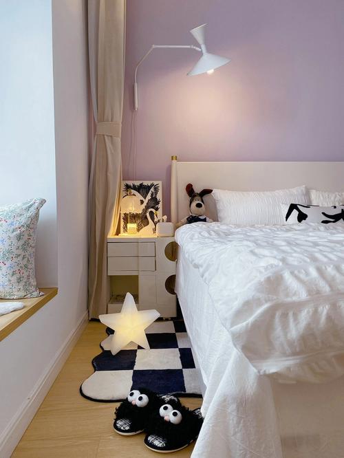 紫色系卧室200布置我的浪漫小房间