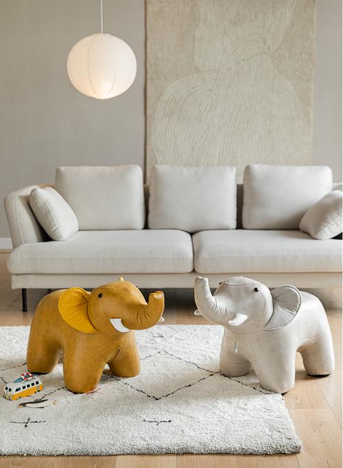 家具大象动物客厅简约现代家用创意可爱科技布凳茶几换鞋凳