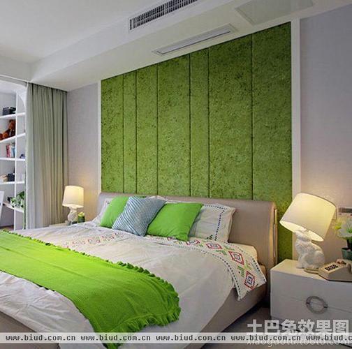 时尚卧室绿色装修图片