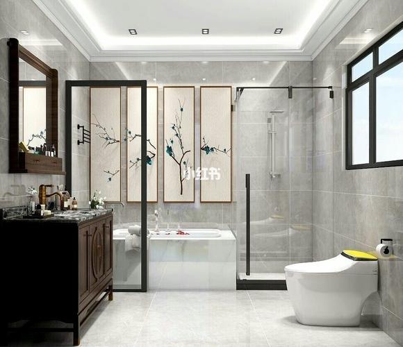 新中式风格浴室这样装修太喜欢了
