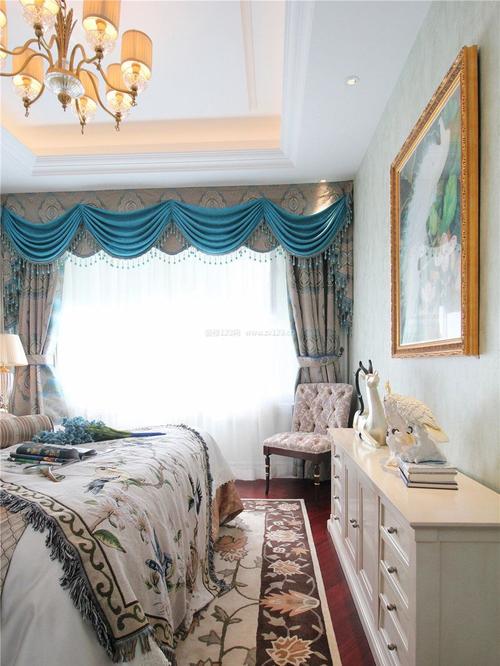 140平米欧式家装卧室窗帘效果图