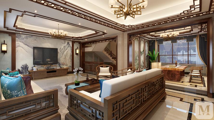 中式风格的室内装修包括了客厅餐厅卧室等家居空间的装修设计.