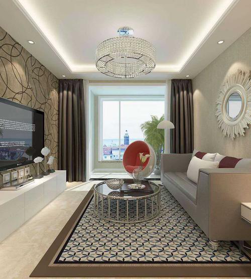 天津宝龙城现代简约三居室装修效果图90平米2万装修设计案例