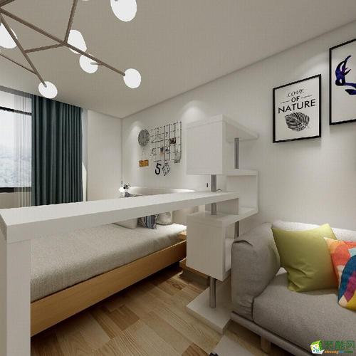 苏州40平舒适现代单身公寓设计案例装酷网装修效果图