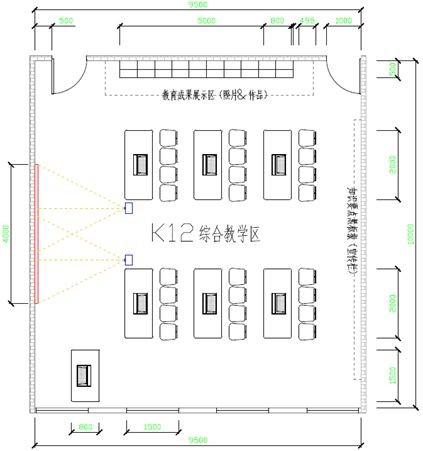 房间设计规划以小学k12教室为设计核心以满足k12相应的实际使用为