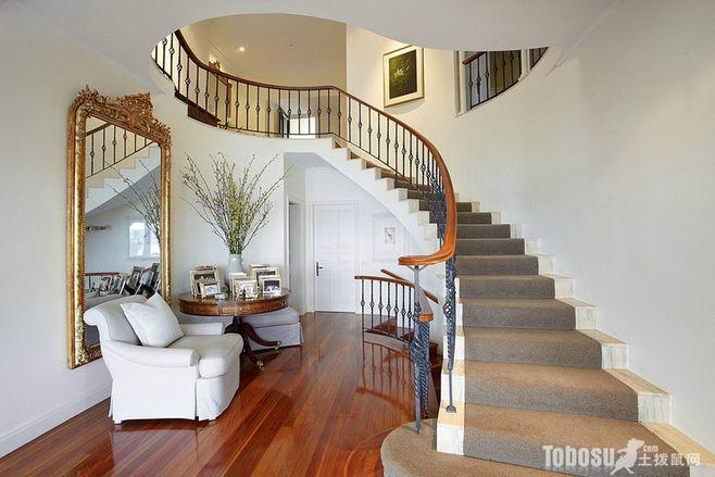 现代自建房楼梯效果图赏析土拨鼠装饰设计门户
